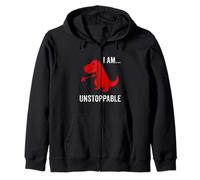 I Am Unstoppable - Funny T-Rex Dinosaur Jurassic Animal Gift Zip Hoodie