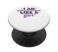 I Am Unstoppable Like A Girl Motivational Quote PopSockets Adhesive PopGrip