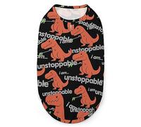 I Am Unstoppable T Rex Dog Shirts Summer Pet T-Shirts Soft Sleeveless Tank Top Pet Clothes for Small Puppy and Cats