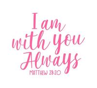 i am with You Always Wall Decals 65.6x77.3cm Multi Color Selection Pink