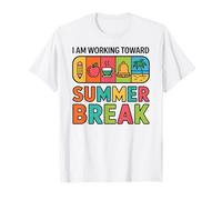 I Am Working Toward Summer Break Reward Tracker Teacher T-Shirt