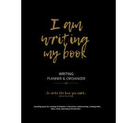 I am writing my book: Writing planner & organizer, black and gold edition, writers gift, writing a story journal, organizer for writing a book, 8,5" x 11" 175 pages, writing planner for writing a book