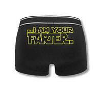 I AM YOUR FARTER Funny Mens Boxers- Fathers Day Dads Birthdays (Small, Black Prime)