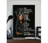 I Am Your Friend Your Partner Your Dog I Am Your Rottweiler Dog Poster Metal Tin Sign Wall Decor For Garage Man Cave Bar Kitchen Metal Tin Sign 8x12 Inch