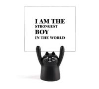 I AmThe Strongest Boy Art Deco Fashion Memo Holder Cartoon Black Cat Stand Decoration