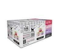 I AND LOVE AND YOU Naked Essentials Canned Wet Cat Food - Variety Pack: Beef Recipe, Salmon+Chicken Recipe, Turkey Recipe, 3-Ounce, Pack of 12 Cans, variety pack pate; beef, salmon, turkey