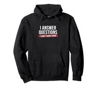 I Answer Questions I Don't Know I Knew Trivia Night Players Pullover Hoodie