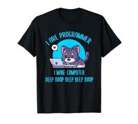 I Are Programmer I Make Computer Beep Boop Cat Programming T-Shirt