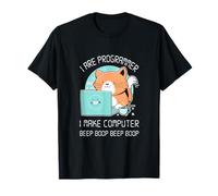 I Are Programmer I Make Computer Beep Boop Funny Cat Coder T-Shirt