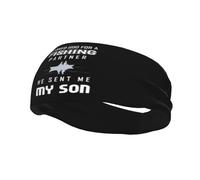 I Asked God for A Fishing Partner and He Sent My Son Headbands Men Women Non Slip Wicking Sports Sweatband for Gym Basketball Yoga Hairbands