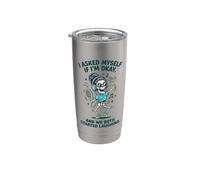 I Asked Myself If Im Ok and We Both Started Laughing Dancing Stainless Steel Insulated Tumbler