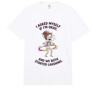 I Asked Myself If Im Ok and We Both Started Laughing Hula Comfort Colors Adult Heavyweight T-Shirt
