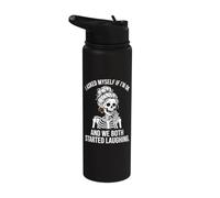 I Asked Myself If Im Ok and We Both Started Laughing Hula Stainless Steel Insulated Water Bottle