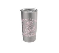 I Asked Myself If I'm Ok and We Both Started Laughing Meme Stainless Steel Insulated Tumbler