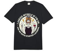 I Asked Myself If Im Ok and We Both Started Laughing Peace Comfort Colors Adult Heavyweight T-Shirt