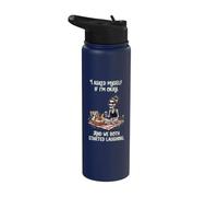 I Asked Myself If Im Ok and We Both Started Laughing Stainless Steel Insulated Water Bottle