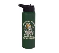I Asked Myself If I'm Okay and We Both Started Laughing Stainless Steel Insulated Water Bottle