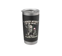 I Asked Myself If I'm Okay Sarcastic Skeleton Wine Stainless Steel Insulated Tumbler
