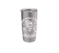 I Asked Myself If I'm Okay Skeleton Coffee Lover Stainless Steel Insulated Tumbler