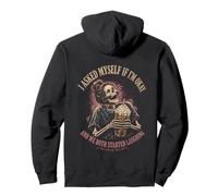 I Asked Myself If Im Okay Skeleton Funny Pullover Hoodie