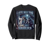 I Ate All The Snacks Funny Alpha Unhinged Wolf Meme Sweatshirt