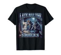 I Ate All The Snacks Funny Alpha Unhinged Wolf Meme T-Shirt