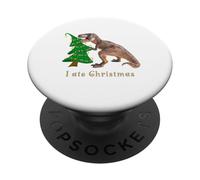 i ate christmas t-rex dino tree funny humor xmas PopSockets Adhesive PopGrip