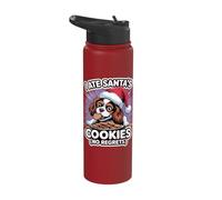 I Ate Santas Cookies Christmas Cavalier King Charles Spaniel Stainless Steel Insulated Water Bottle