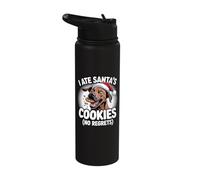 I Ate Santas Cookies Dog Funny Christmas Rhodesian Ridgeback Stainless Steel Insulated Water Bottle