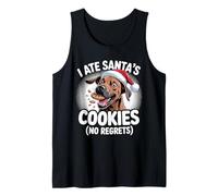 I Ate Santas Cookies Dog Funny Christmas Rhodesian Ridgeback Tank Top