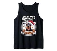 I Ate Santas Cookies Puppy Funny Christmas Doberman Pinscher Tank Top
