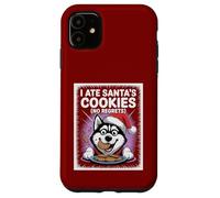 I Ate Santas Cookies Puppy Funny Christmas Siberian Husky Case for iPhone 11