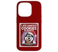 I Ate Santas Cookies Puppy Funny Christmas Siberian Husky Case for iPhone 14 Pro