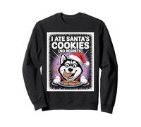 I Ate Santas Cookies Puppy Funny Christmas Siberian Husky Sweatshirt