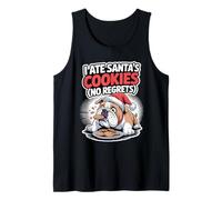I Ate Santas Cookies Xmas Puppy Funny Christmas Bulldog Tank Top