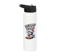 I Ate Santas Cookies Xmas Puppy Funny Christmas Schnoodle Stainless Steel Insulated Water Bottle