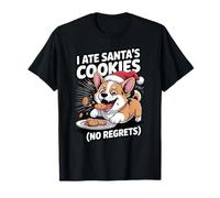 I Ate Santas Cookies Xmas Puppy Funny Christmas Welsh Corgi T-Shirt