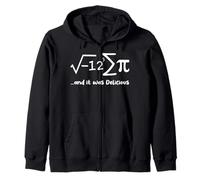 I Ate Some Pie And It Was Delicious Funny Pi Day Math Zip Hoodie