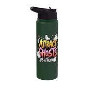 I Attract Ghosts It's A Talent Halloween Stainless Steel Insulated Water Bottle