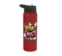 I Attract Ghosts It's A Talent Halloween Stainless Steel Insulated Water Bottle