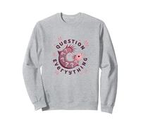 I Axolotl Questions Everything Cute Curious Amphibian Sweatshirt, Adult Unisex, Heather Grey, M