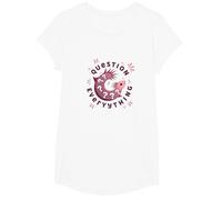 I Axolotl Questions Everything Cute Curious Amphibian T-Shirt, Girls, White, Small