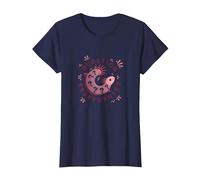 I Axolotl Questions Everything Cute Curious Amphibian T-Shirt, Women, Navy, L