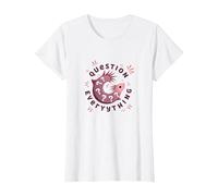 I Axolotl Questions Everything Cute Curious Amphibian T-Shirt, Women, White, L