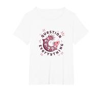I Axolotl Questions Everything Cute Curious Amphibian T-Shirt, Women's Plus, White, 5X