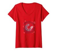 I Axolotl Questions Everything Cute Curious Amphibian V-Neck T-Shirt, Women, Red, M