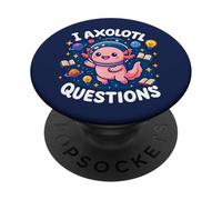 I Axolotl Questions Space Galaxy Astronaut Cute Animal Kids PopSockets Adhesive PopGrip
