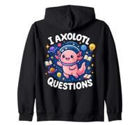I Axolotl Questions Space Galaxy Astronaut Cute Animal Kids Zip Hoodie
