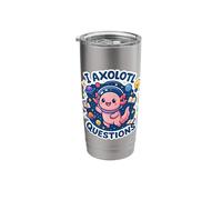 I Axolotl Questions Space Galaxy Science Astronaut Kids Stainless Steel Insulated Tumbler