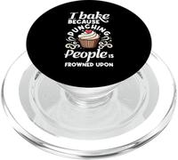 I Bake Because Punching People Is Frowned Upon Baking Baker PopSockets PopGrip for MagSafe